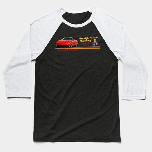 Tom Fuehrer Stealth Mullet Racing Baseball T-Shirt by Bruce'sTees